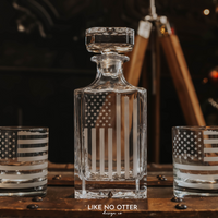 American Flag Decanter Set