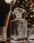 American Flag Decanter Set