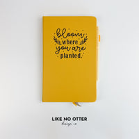 Yellow Bloom Where You Are Planted Lined Journal