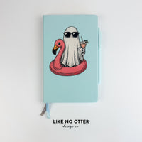 Sky Blue Floaty Ghost Lined Journal