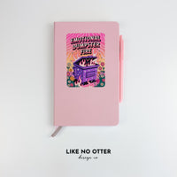 Pink Emotional Dumpster Fire Lined Journal