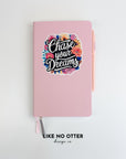 Pink Chase Your Dreams Floral Lined Journal