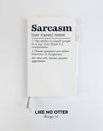 White Sarcasm Definition Lined Journal