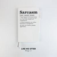 White Sarcasm Definition Lined Journal