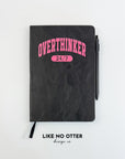 Black Overthinker 24/7 Lined Journal