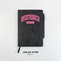 Black Overthinker 24/7 Lined Journal