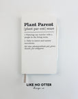 White Plant Parent Definition Lined Journal
