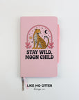 Pink Stay Wild Moon Child Cheetah Lined Journal