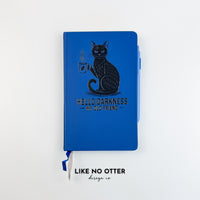 Royal Blue Hello Darkness My Old Friend Lined Journal