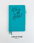 Aqua Cat Mom Lined Journal