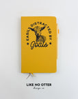 Yellow Easily Distracted by Goats Lined Journal