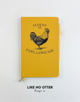 Yellow Fluent in Fowl Language Lined Journal
