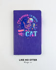 Purple I'd Rather Be Home With My Cat Lined Journal