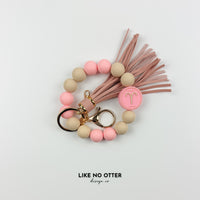 Pink & Tan Aries Zodiac Sign Silicone Wristlet