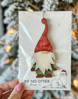 Handmade Gnome Ornament - Red/Green