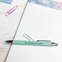Snarky (or Sweet) Vegan Leather Pens