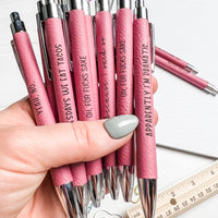 Snarky (or Sweet) Vegan Leather Pens