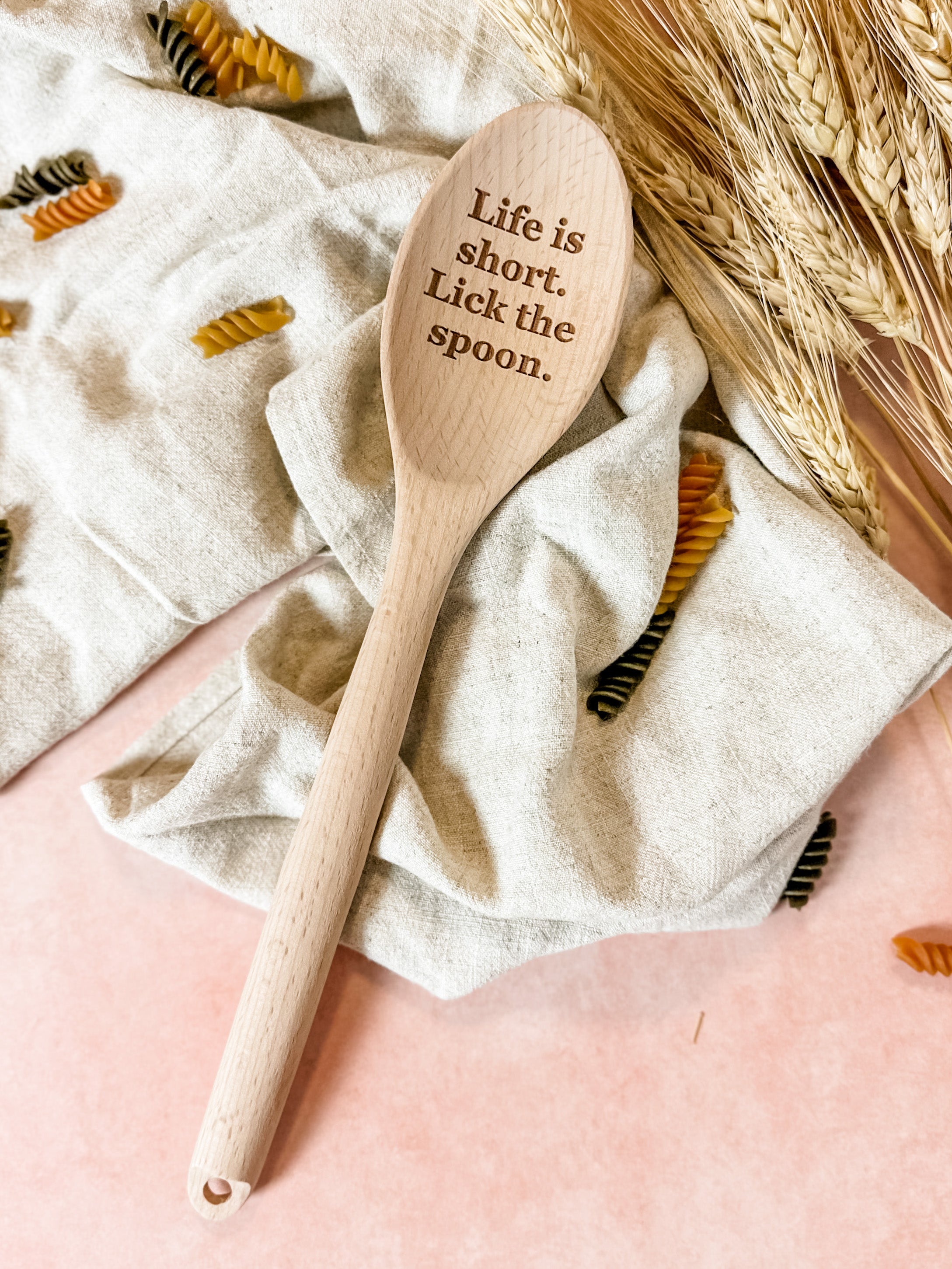 Life is short Lick the spoon, funny apron gift - The Artsy Spot