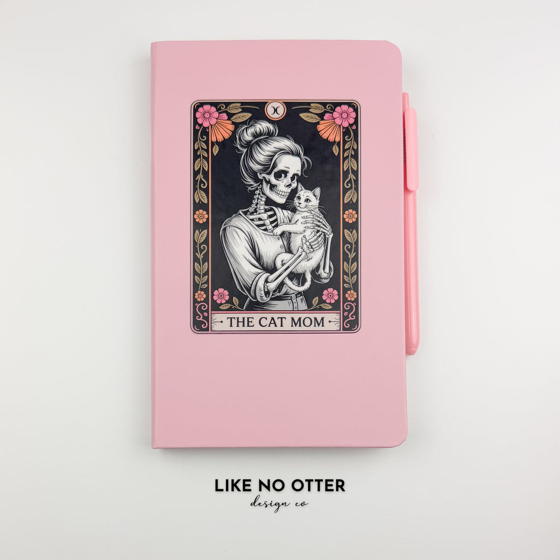 Pink The Cat Mom Tarot Lined Journal