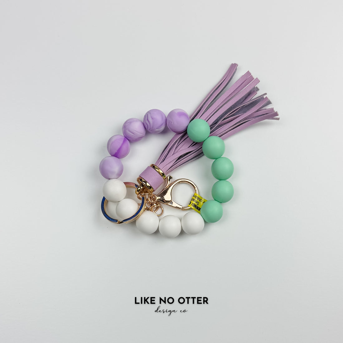 Purple Marble & Mint Silicone Wristlet
