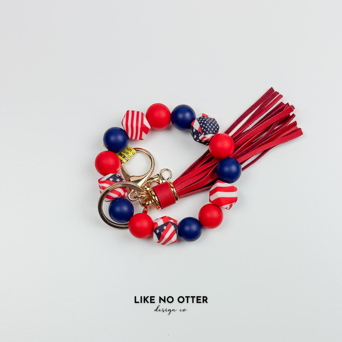 Red & Blue Patriotic Silicone Wristlet