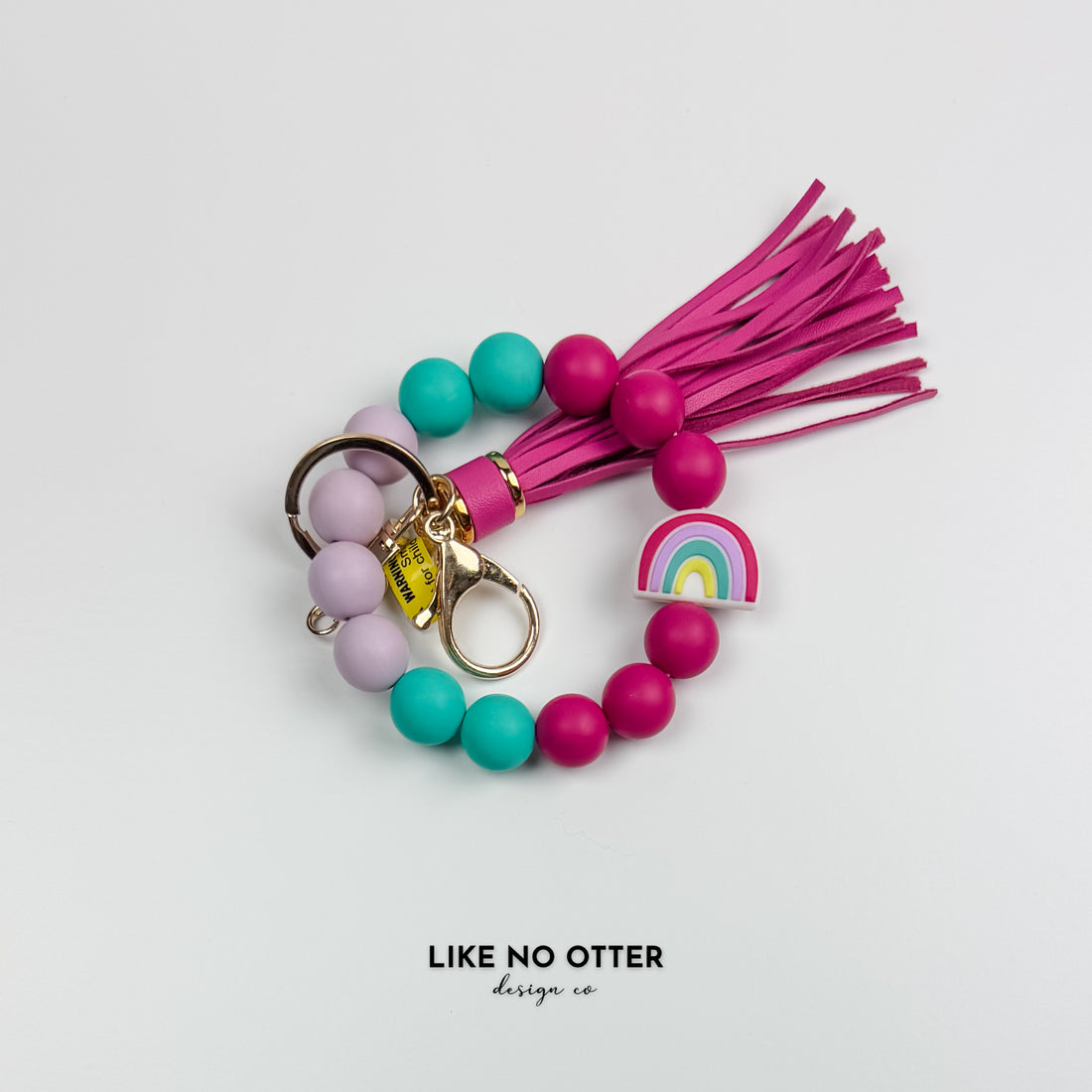 Magenta & Teal Rainbow Silicone Wristlet
