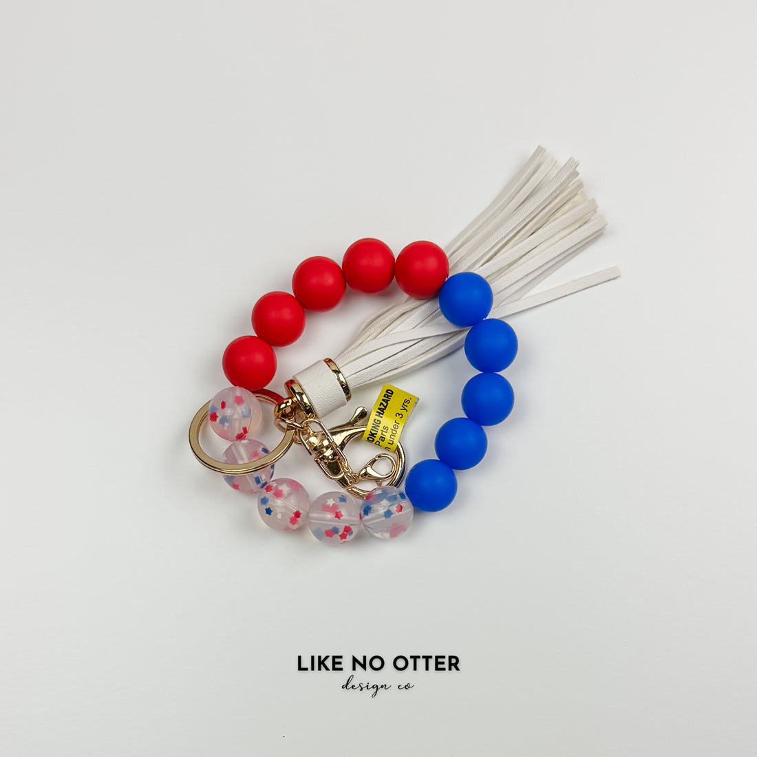Red & Blue Patriotic Confetti Silicone Wristlet