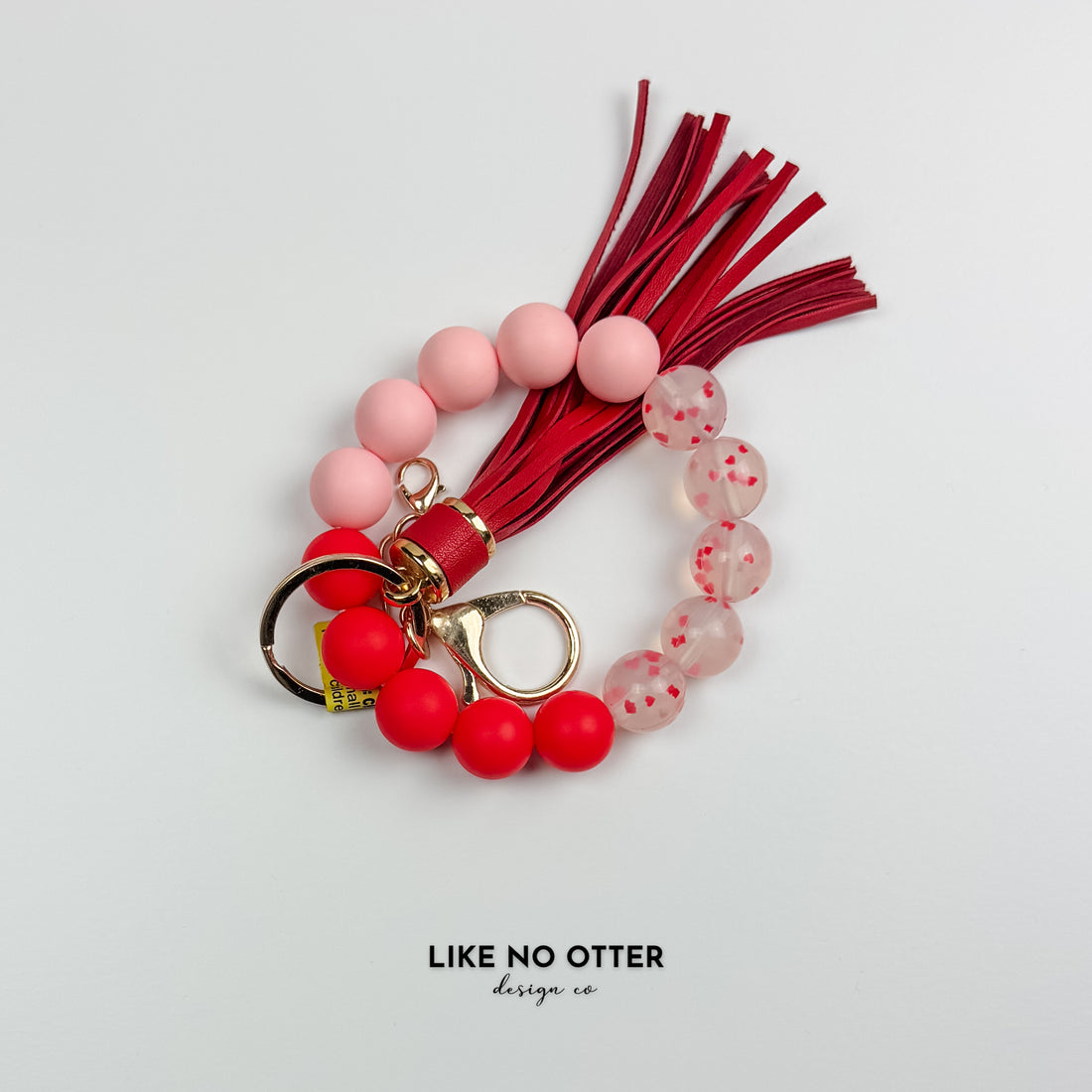 Pink & Red Hearts Silicone Wristlet