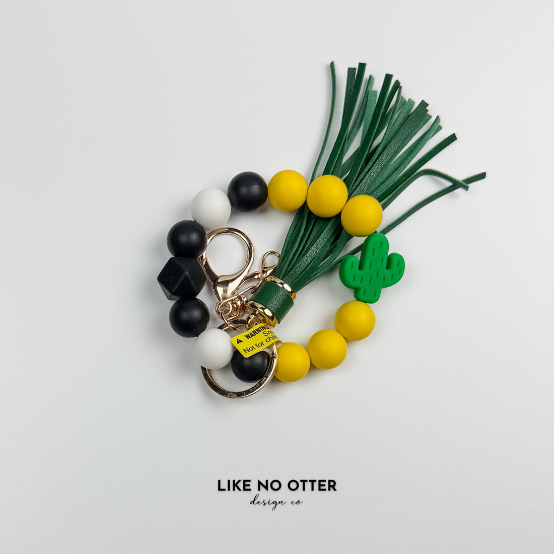 Green & Yellow Cactus Silicone Wristlet