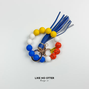 Yellow & Blue Basketball Silicone Wristlet