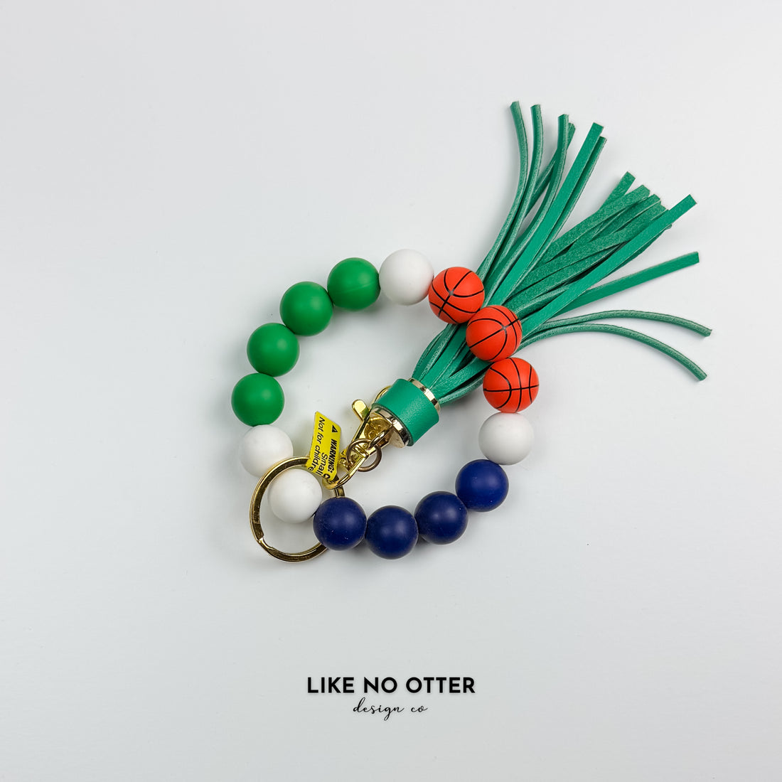 Green & Blue Basketball Silicone Wristlet