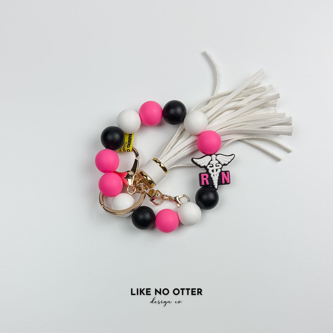 Pink & Black RN Silicone Wristlet