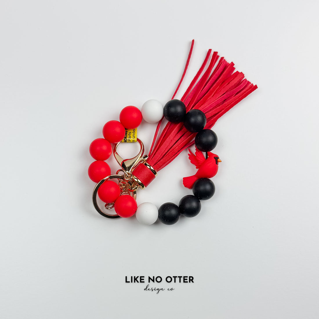 Red & Black Cardinal Silicone Wristlet