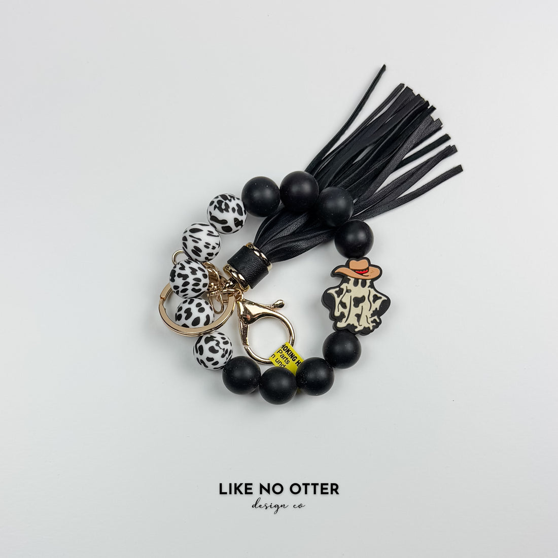 Black & White Cowboy Ghost Silicone Wristlet