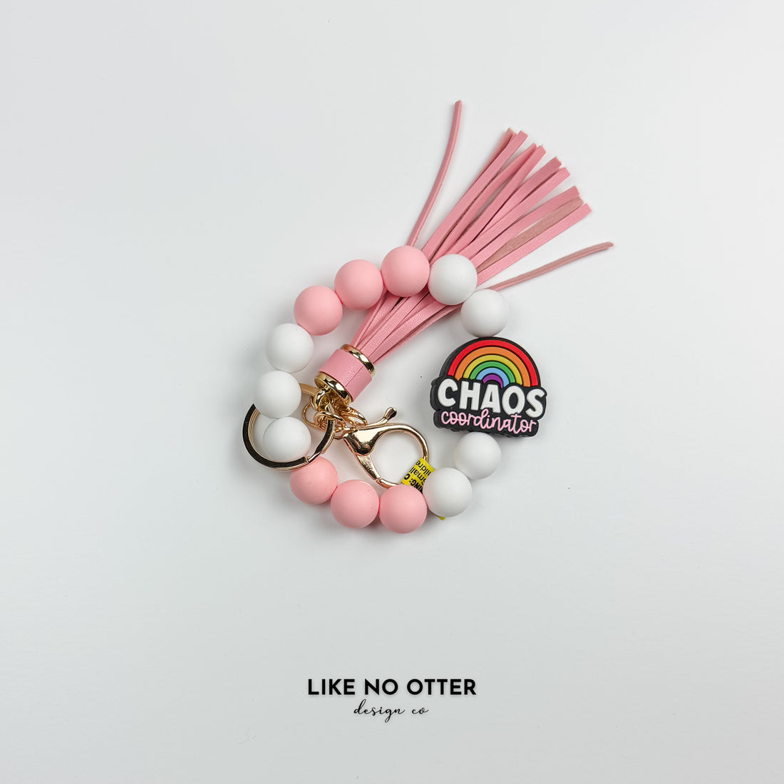 Pink & White Chaos Coordinator Silicone Wristlet