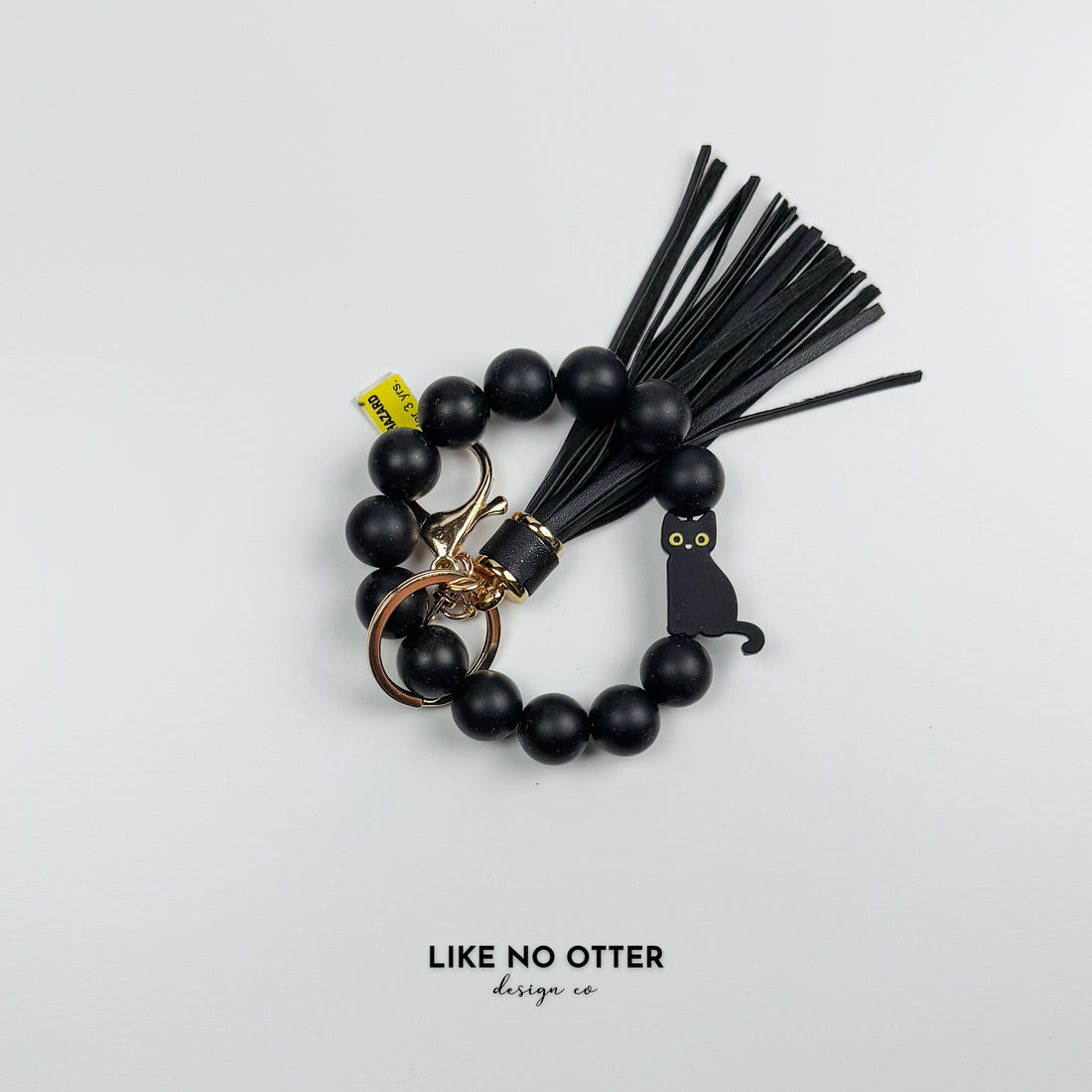 Black & Cat Skeleton Silicone Wristlet