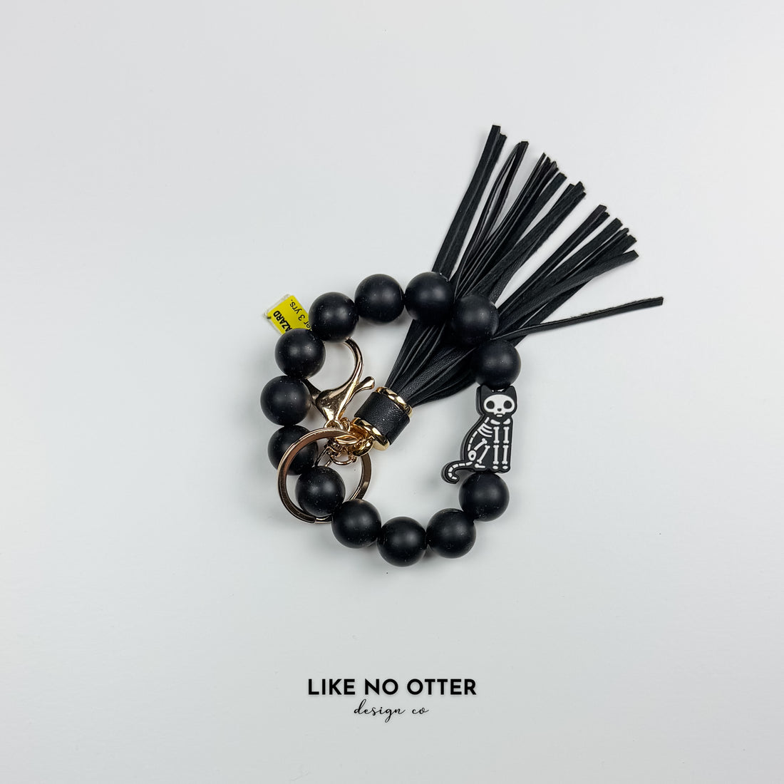 Black & Cat Skeleton Silicone Wristlet