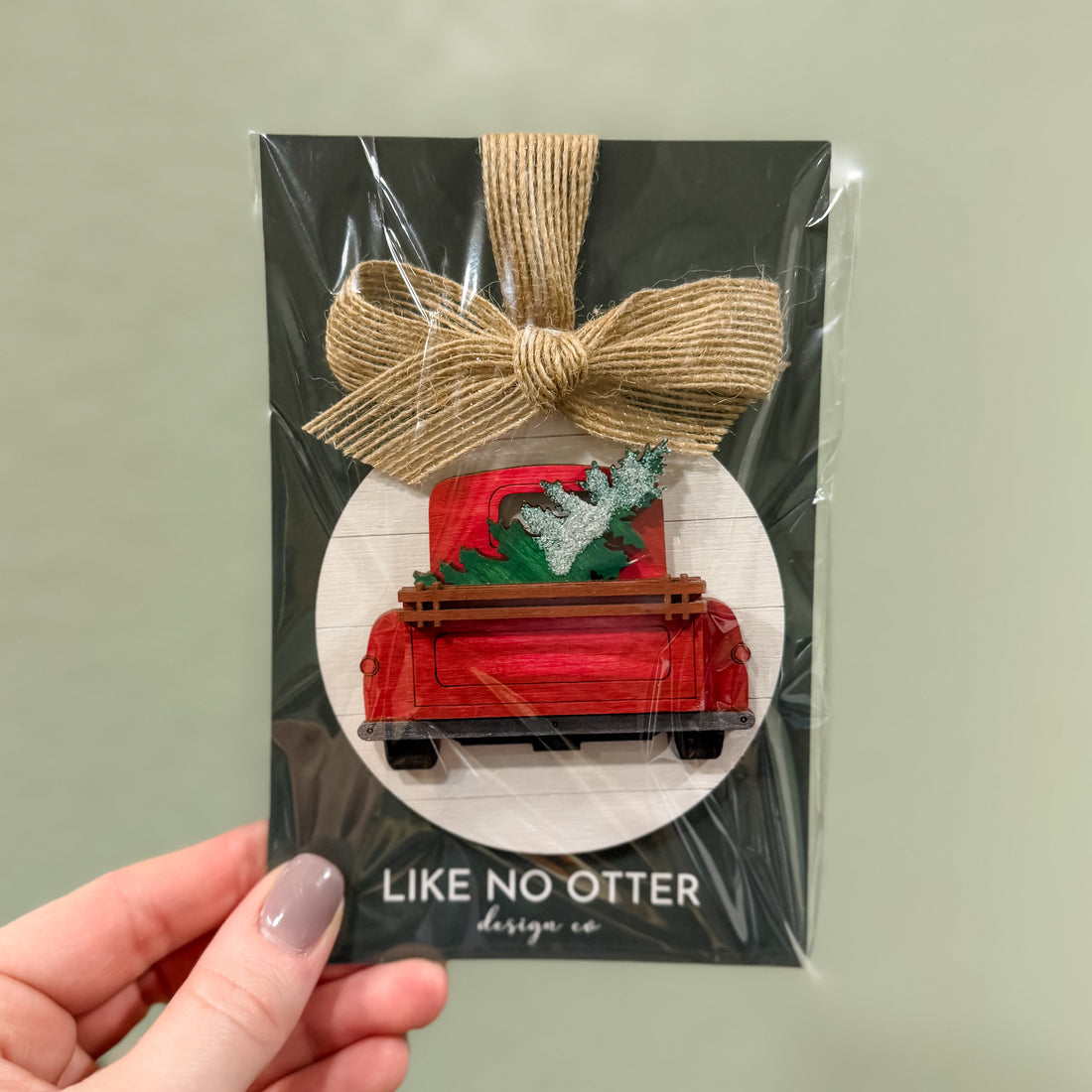 Handmade Truck Ornament - Glitter