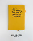 Yellow Bloom Where You Are Planted Lined Journal