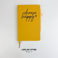 Yellow Choose Happy Lined Journal