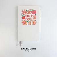 White Just Peachy Lined Journal