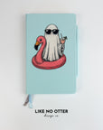 Sky Blue Floaty Ghost Lined Journal