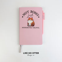 Pink Not Bossy Just Aggressively Helpful Lined Journal