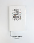 White Leave a Little Sparkle Wherever You Go Lined Journal