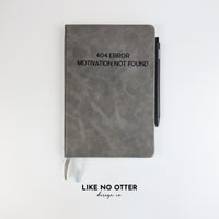 Grey 404 Error Motivation Not Found Lined Journal