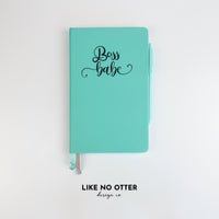 Teal Boss Babe Lined Journal
