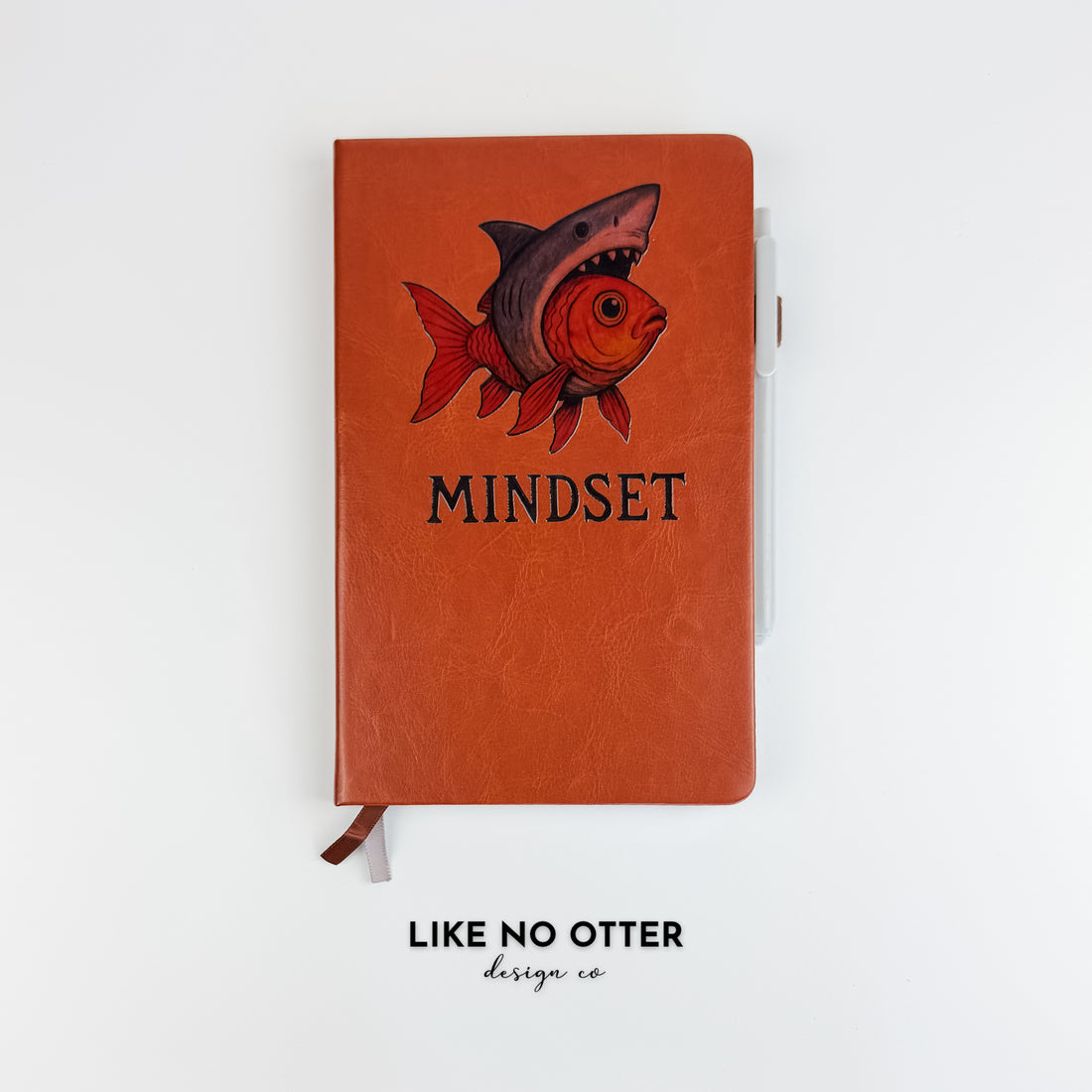 Brown Goldfish Shark Mindset Lined Journal