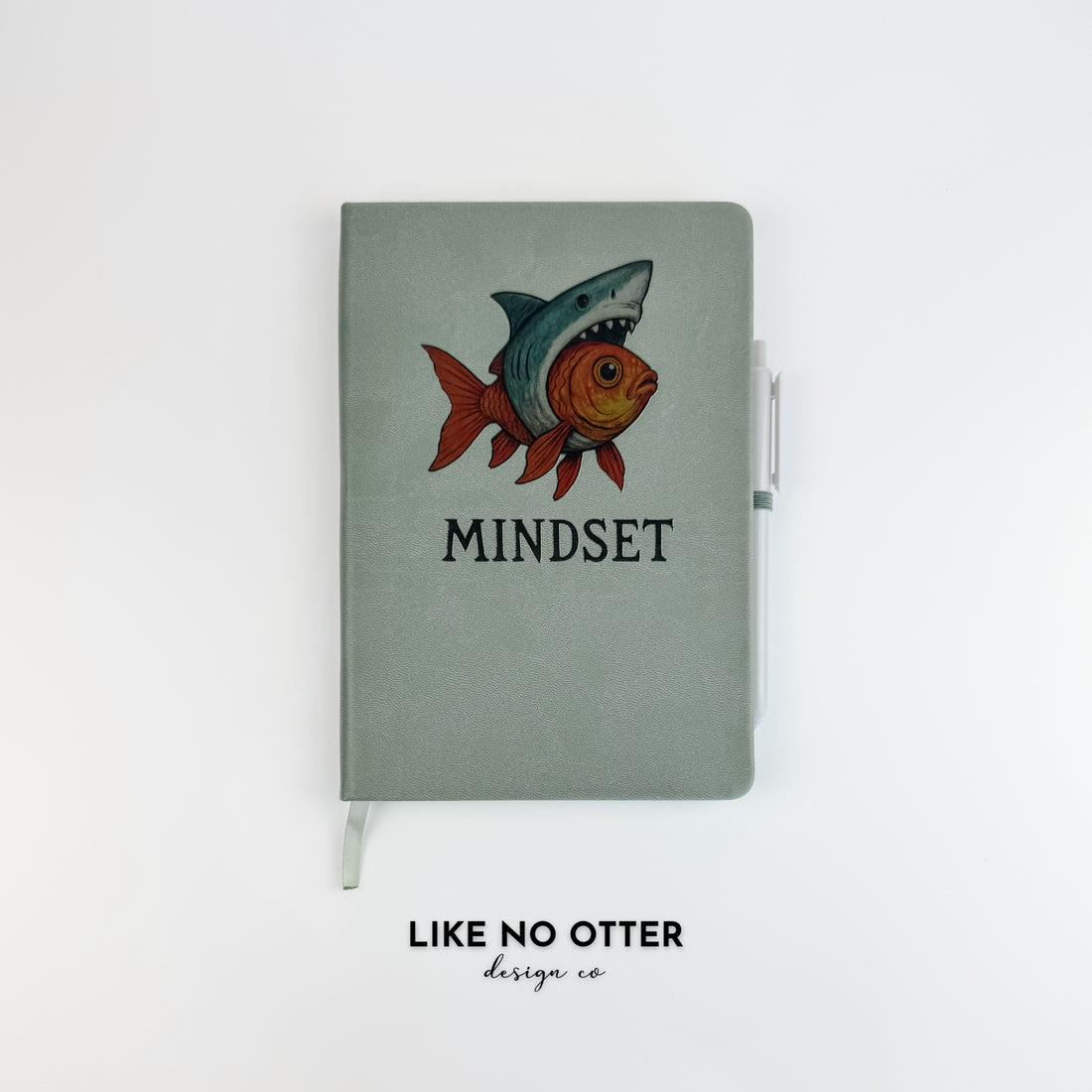Olive Goldfish Shark Mindset Lined Journal