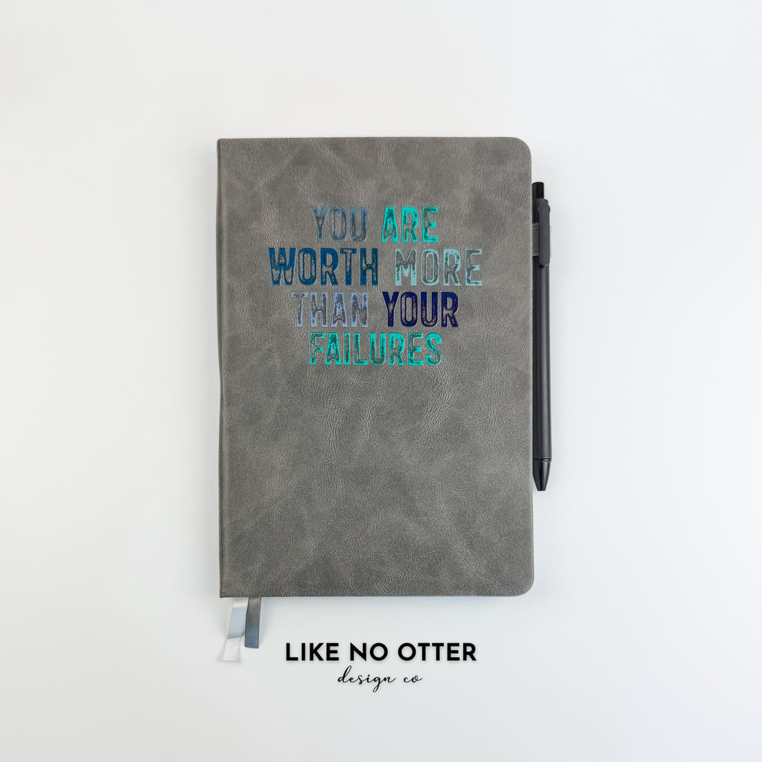 Grey  You Are Worth More Than Your Failures Lined Journal