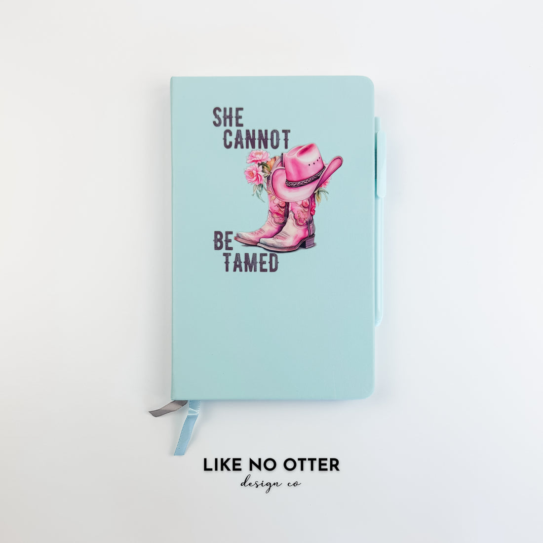 Sky Blue She Cannot be Tamed Lined Journal
